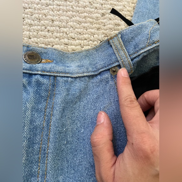 Seruchi Vintage High Waist Denim Jeans with Suede Fringe size 0 - Picture 8 of 10